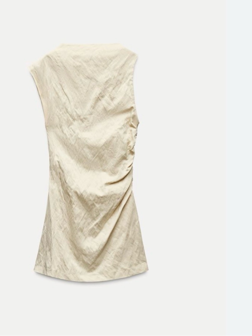 Sleeveless Cream Shift Dress/ top